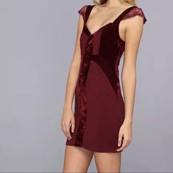 Free People Burgundy Dress NWT - Picture 1 of 6